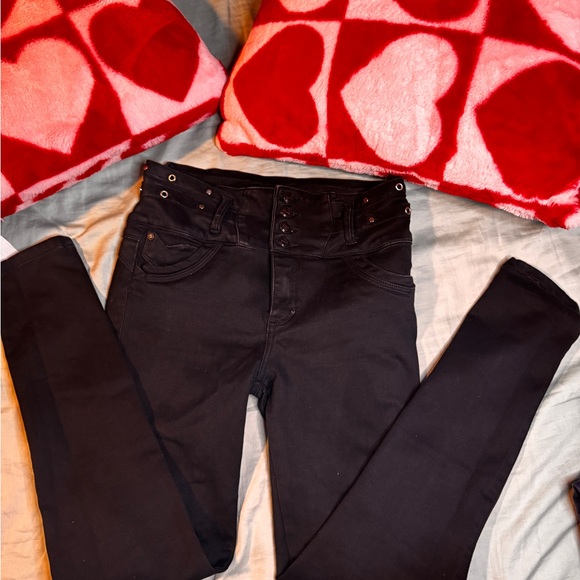 Women's Black High-Waisted Jeans - Picture 1 of 2